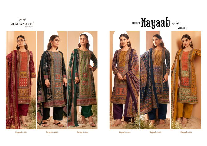 Nayaab Vol 2 By Mumtaz Muslin Digital Printed Dress Material Wholesalers In Delhi
